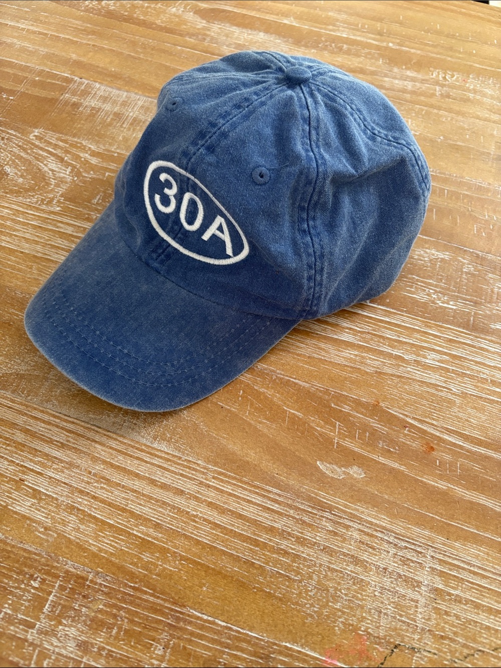 30A Baseball Cap Blue Strapback Beach Hat